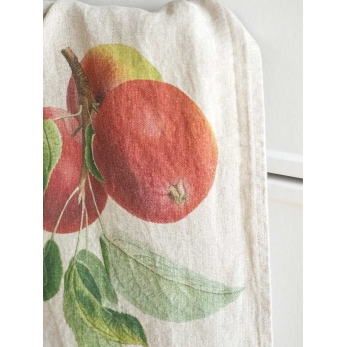 Kitchen towel in apple printed linen
