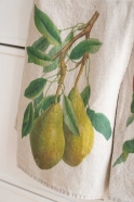 Kitchen towel in pear printed linen