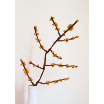 Wool branch with yellow berries