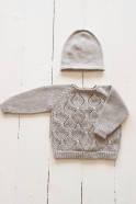 Cotton rip knit hat Jon, stone