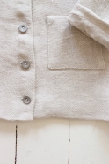 Baby jacket, natural heavy linen