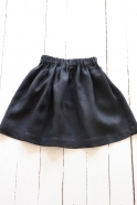 Skirt, black linen