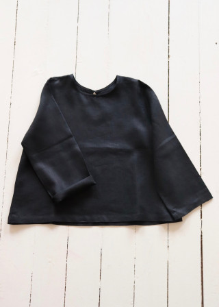 Blouse Uniforme, lin noir