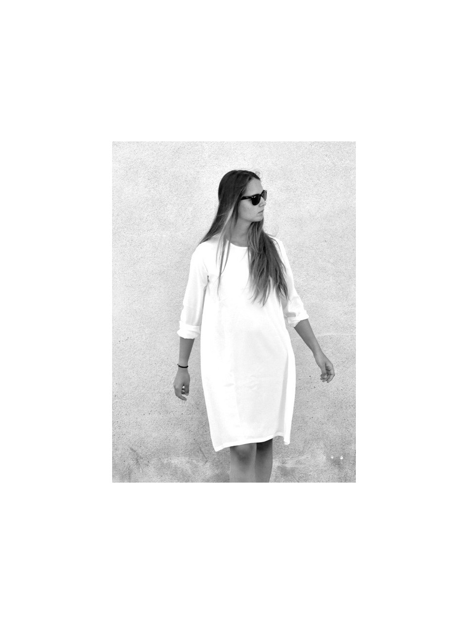 Uniform flared dress, long sleeves, dark grey woolblend Uniform flared dress, long sleeves, dark grey woolblend