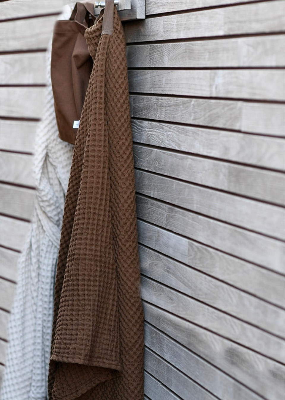 serviette en nid d'abeille Teck - THE ORGANIC COMPANY