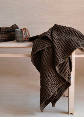 serviette en nid d'abeille Teck - THE ORGANIC COMPANY