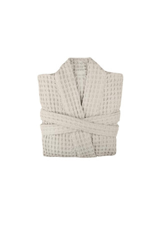 Peignoir en nid d'abeille beige - THE ORGANIC COMPANY