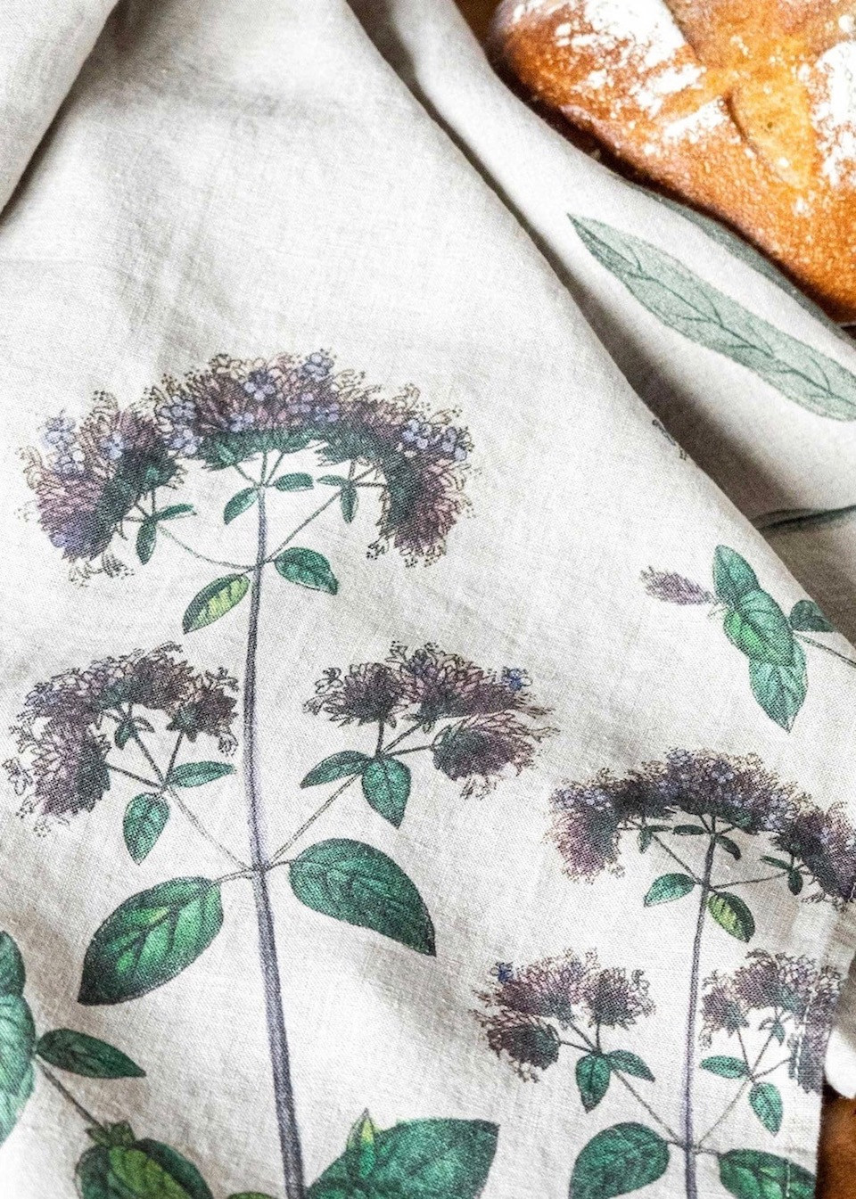 Linen kitchen towel oregano - LINOROOM