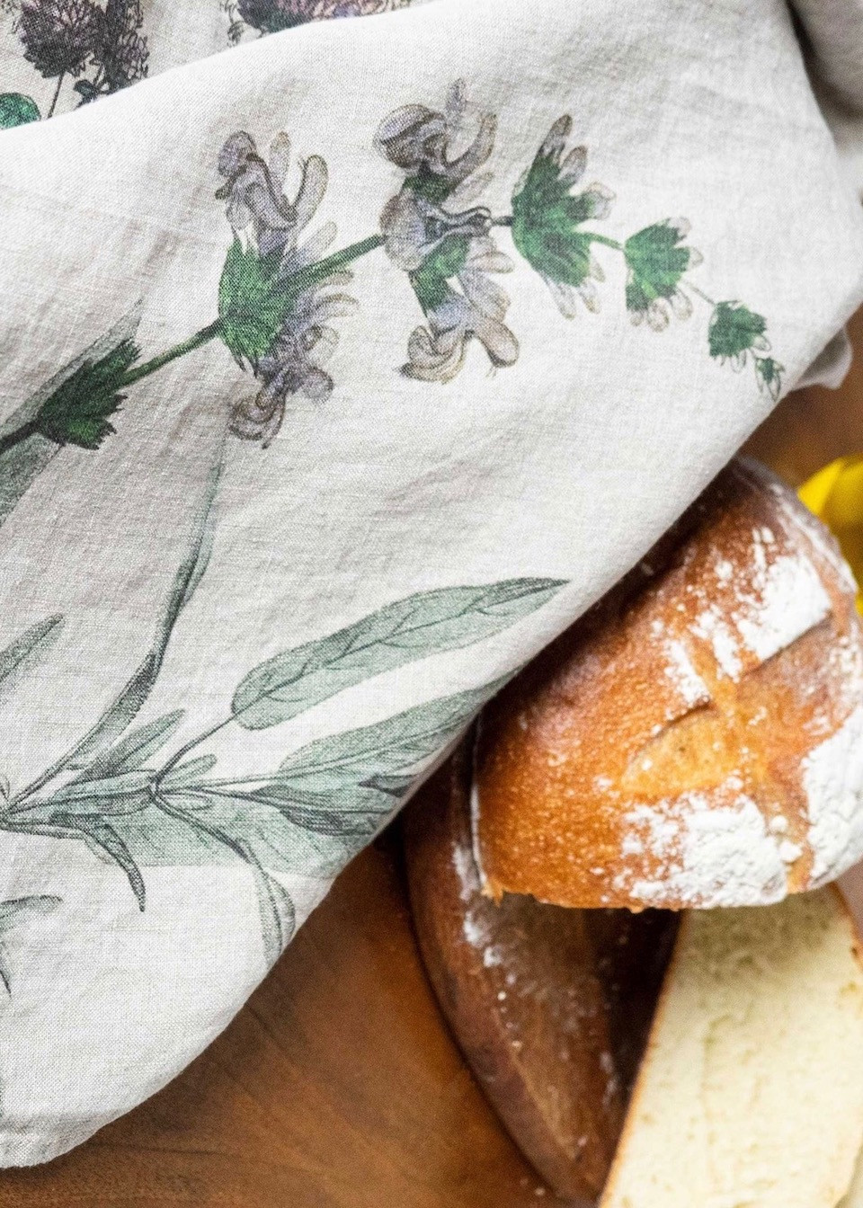 Linen kitchen towel Sage - LINOROOM