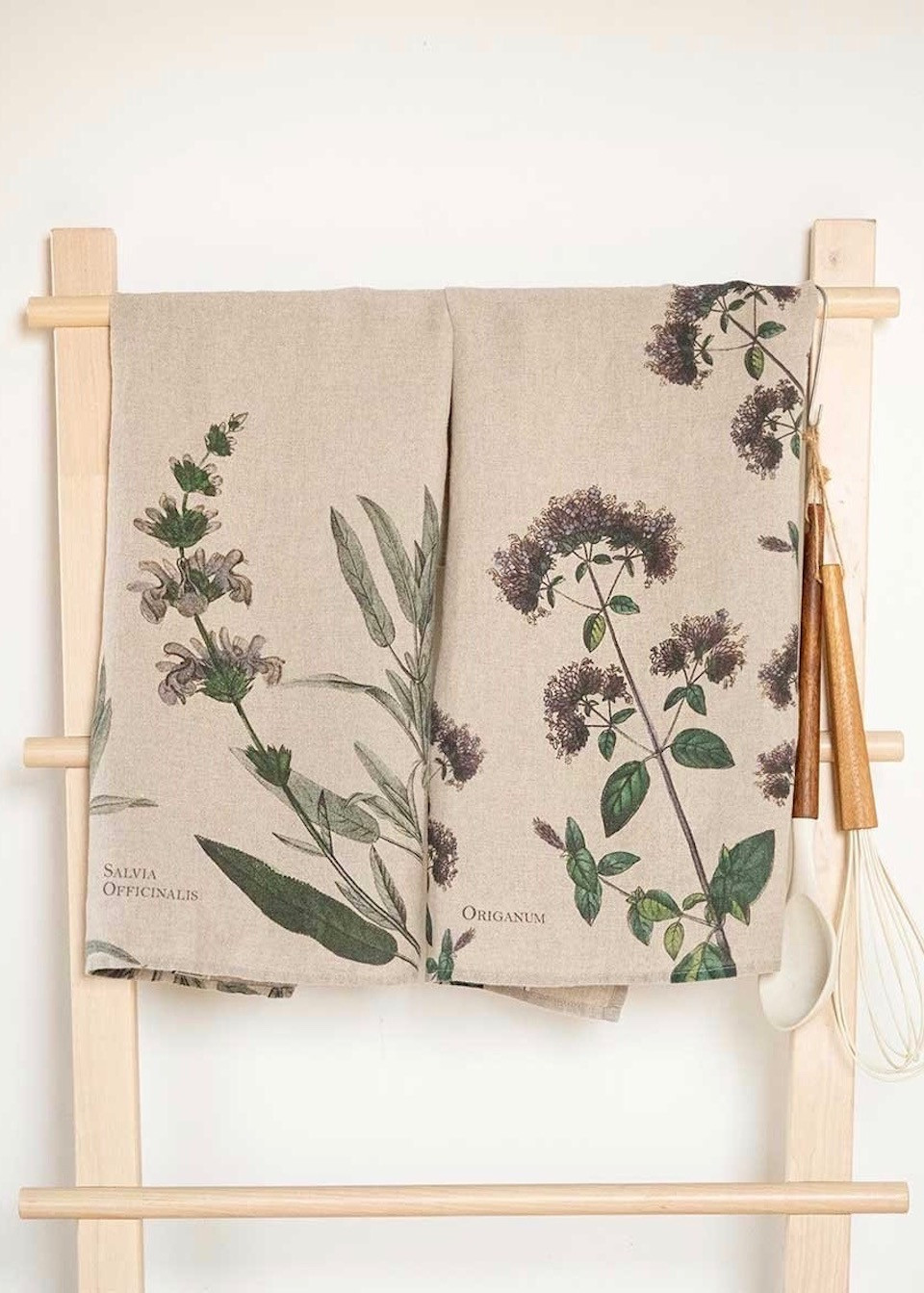 Linen kitchen towel Sage - LINOROOM