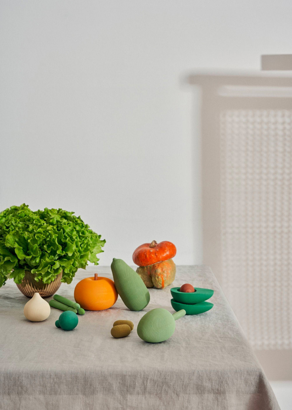 Wooden vegetables