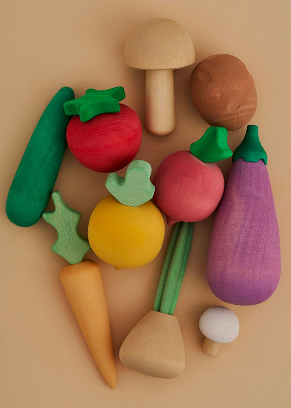 Wooden vegetables