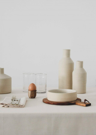 Vase en grès naturel