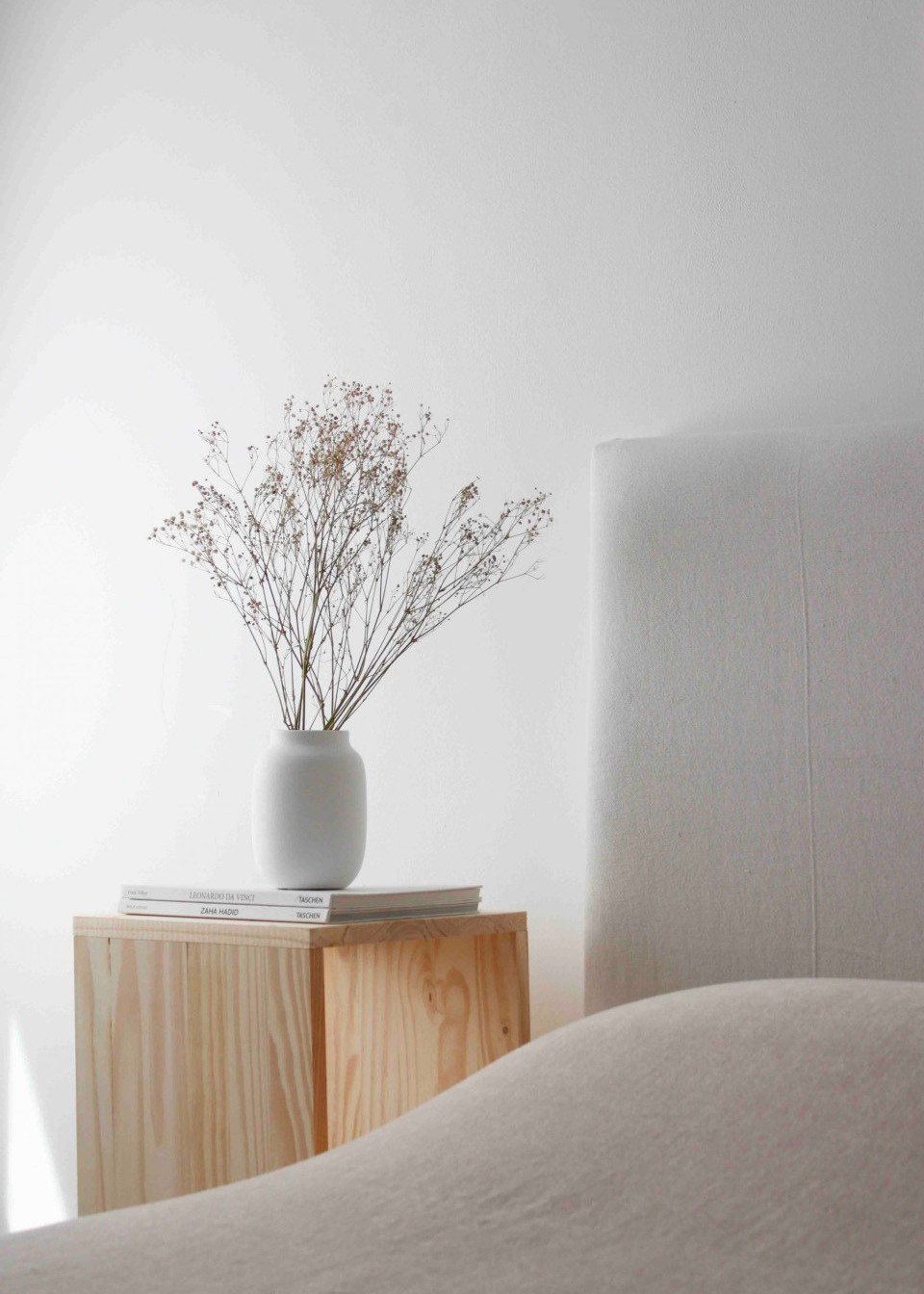 Vase blanc, Vase en céramique, Vase fabriqué à la main