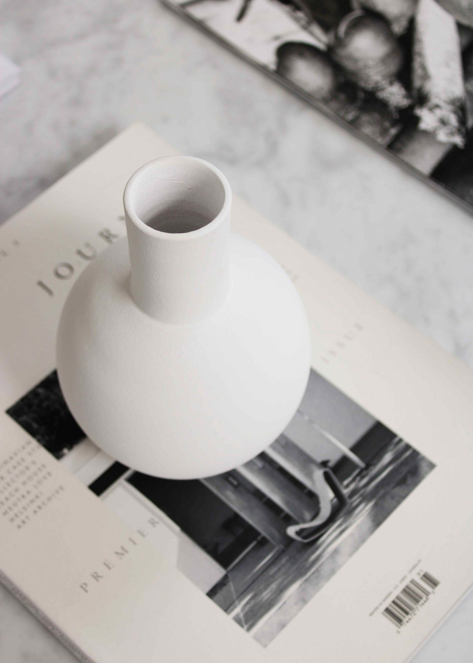 Vase blanc, Vase en céramique, Vase fabriqué à la main