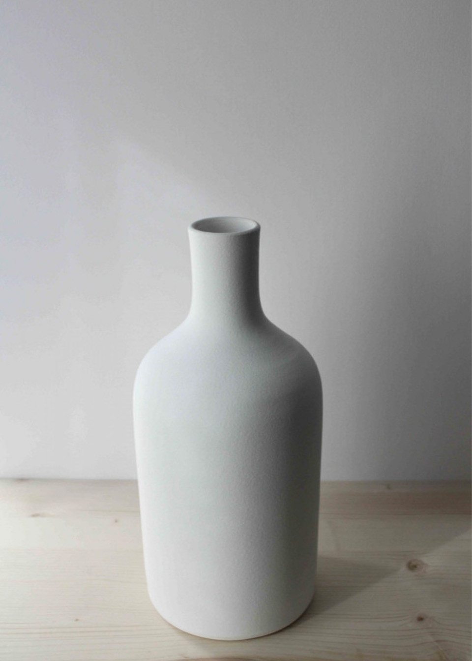Vase blanc, Vase en céramique, Vase fabriqué à la main