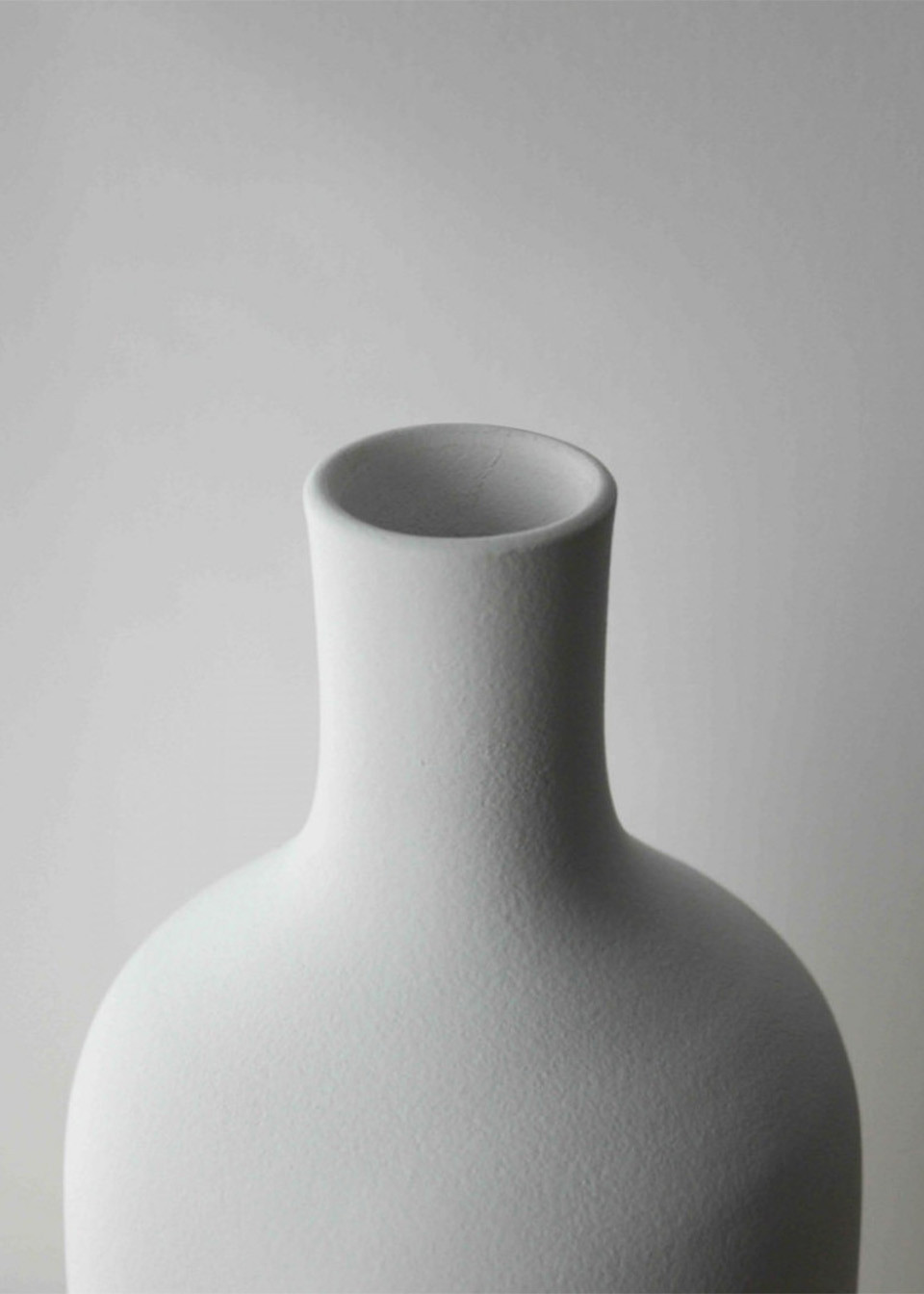 Vase blanc, Vase en céramique, Vase fabriqué à la main