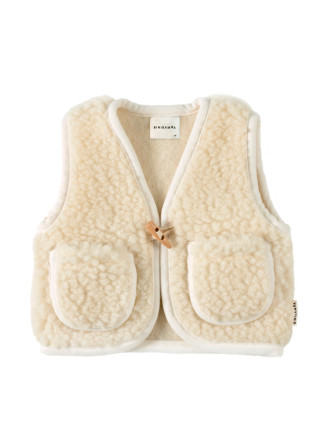Gilet sans manches en peau de mouton