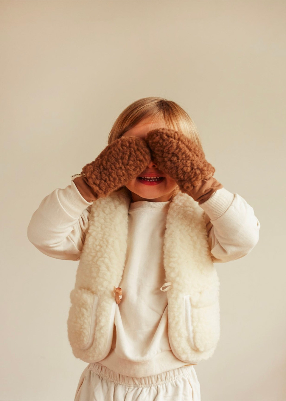 Gilet sans manches en peau de mouton