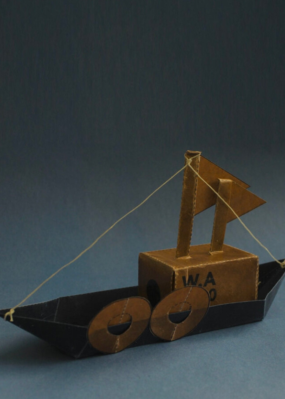 Wax paper boat - cargo boat