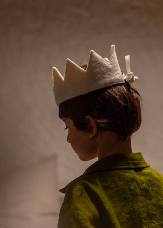 Natural felted crown - MUSKHANE