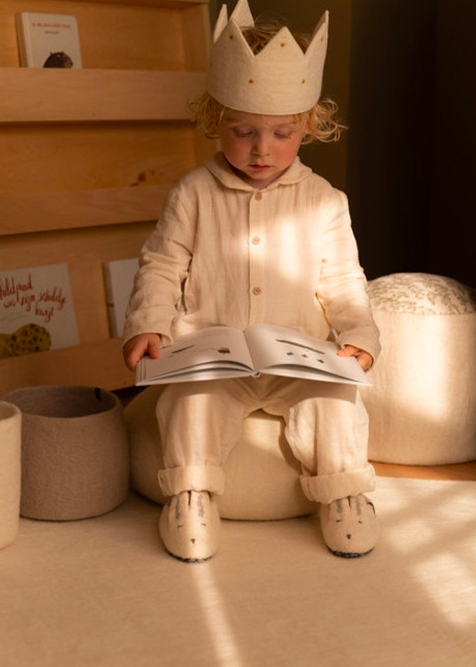 Natural felted crown - MUSKHANE