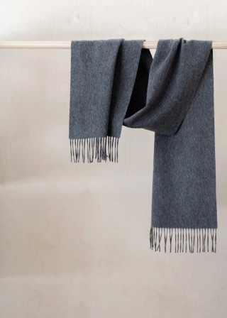 Lambswool scarf Charcoal - TBCo