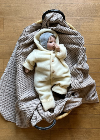 Combinaison pour bébé en laine blanche - ENGEL NATUR