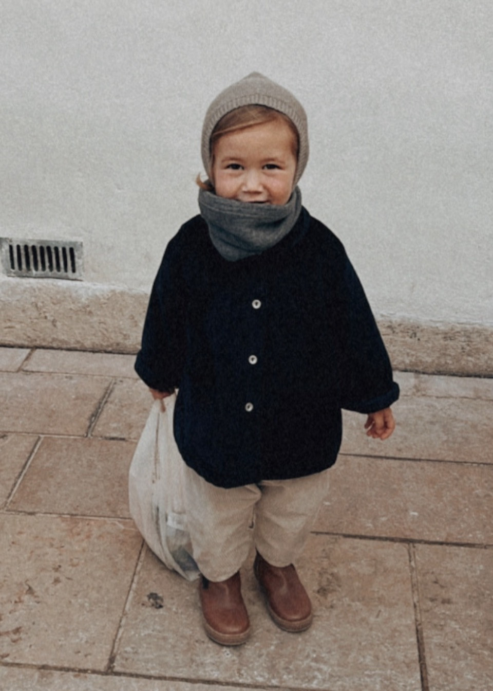 Kid jacket, night blue corduroy