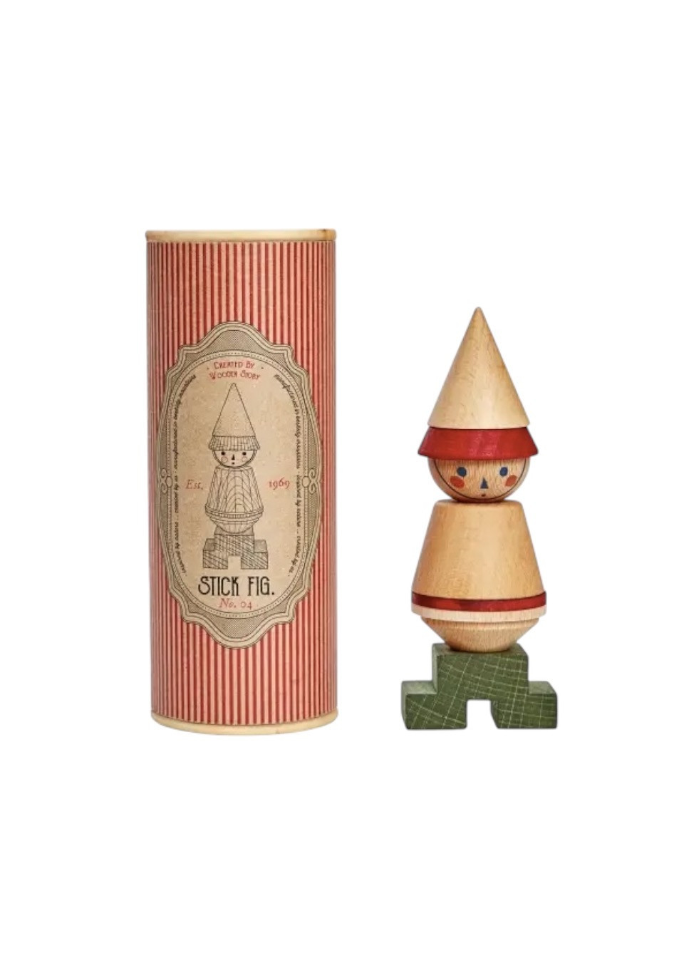 Bonhomme en bois empilable n°04 - WOODEN STORY Bonhomme en bois empilable n°04 - WOODEN STORY