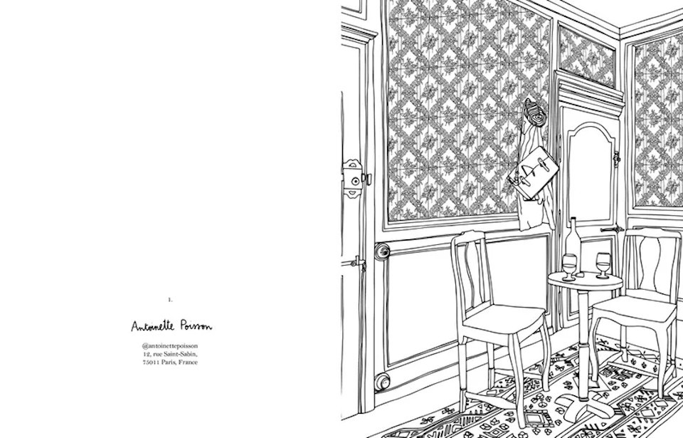 LIVRE DE COLORIAGE "INTERIEURS" - ZOE DE LAS CASES