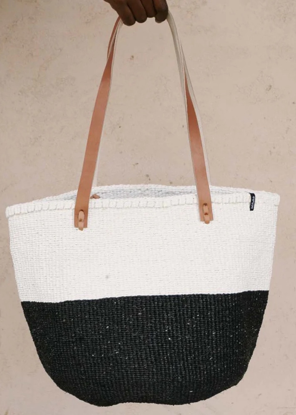 Basket Kiondo black and white - MIFUKO Basket Kiondo black and white - MIFUKO