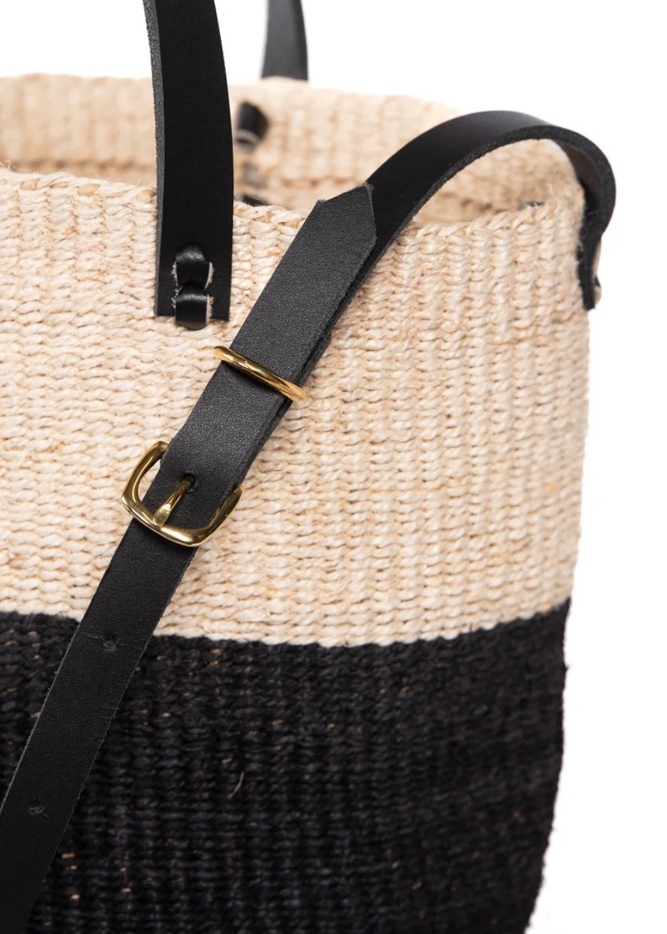Basket Majani natural & black - MIFUKO Basket Majani natural & black - MIFUKO