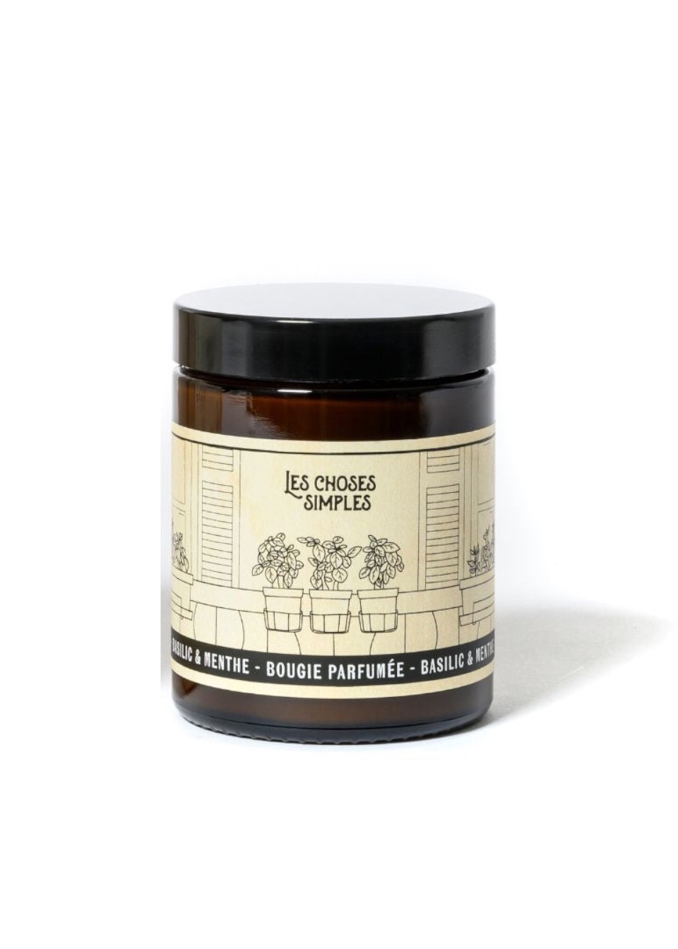 Scented candle "Basilic & Mint" - LES CHOSES SIMPLES Scented candle "Basilic & Mint" - LES CHOSES SIMPLES