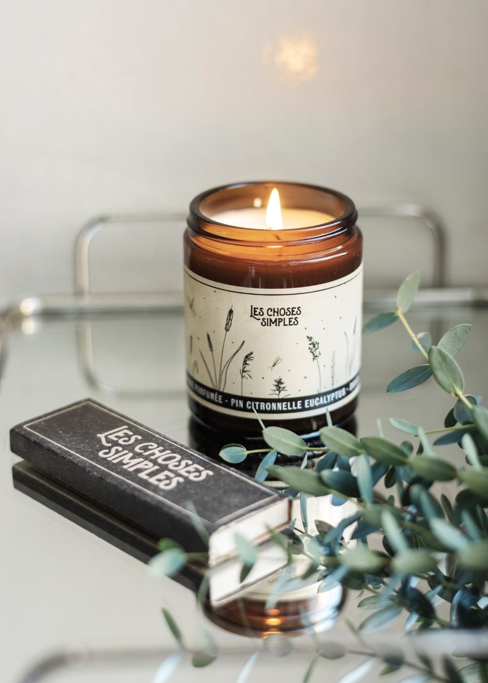 Scented candle "Basilic & Mint" - LES CHOSES SIMPLES Scented candle "Basilic & Mint" - LES CHOSES SIMPLES