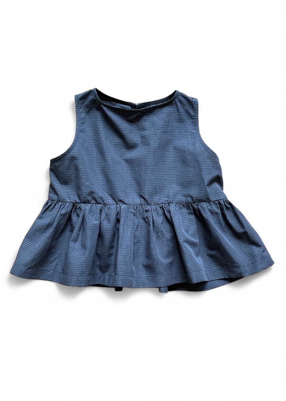 blouse plissée sans manches, vichy bleu - LE VESTIAIRE DE JEANNE blouse plissée sans manches, vichy bleu - LE VESTIAIRE DE JEANNE