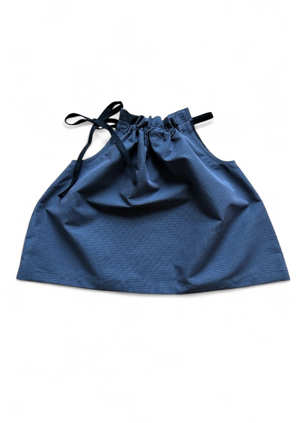 Blouse nouée en vichy bleu - LE VESTIAIRE DE JEANNE Blouse nouée en vichy bleu - LE VESTIAIRE DE JEANNE