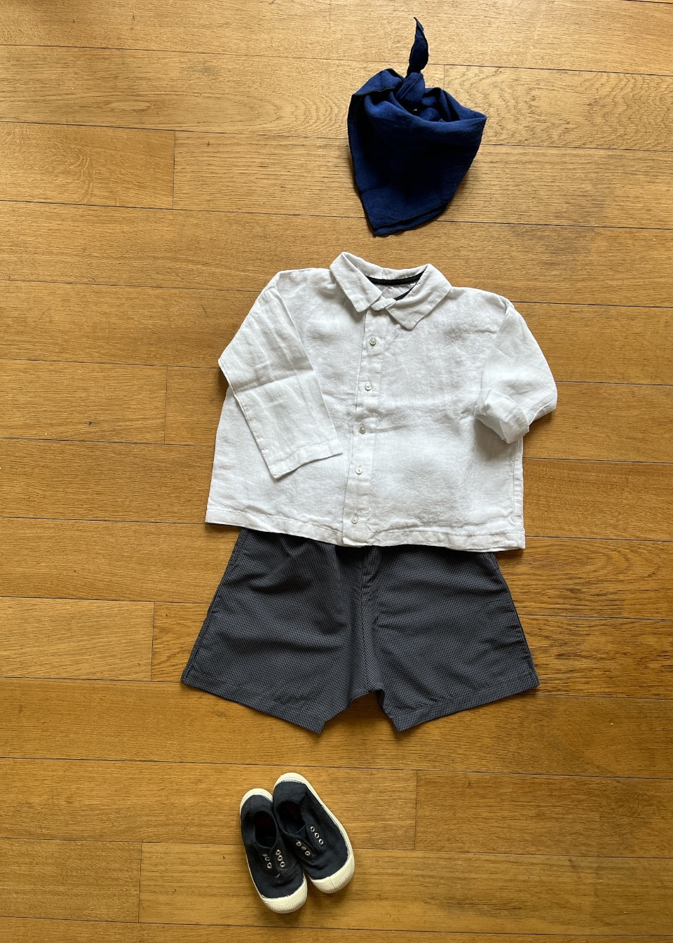 Bermuda shorts in blue gingham - LE VESTIAIRE DE JEANNE Bermuda shorts in blue gingham - LE VESTIAIRE DE JEANNE