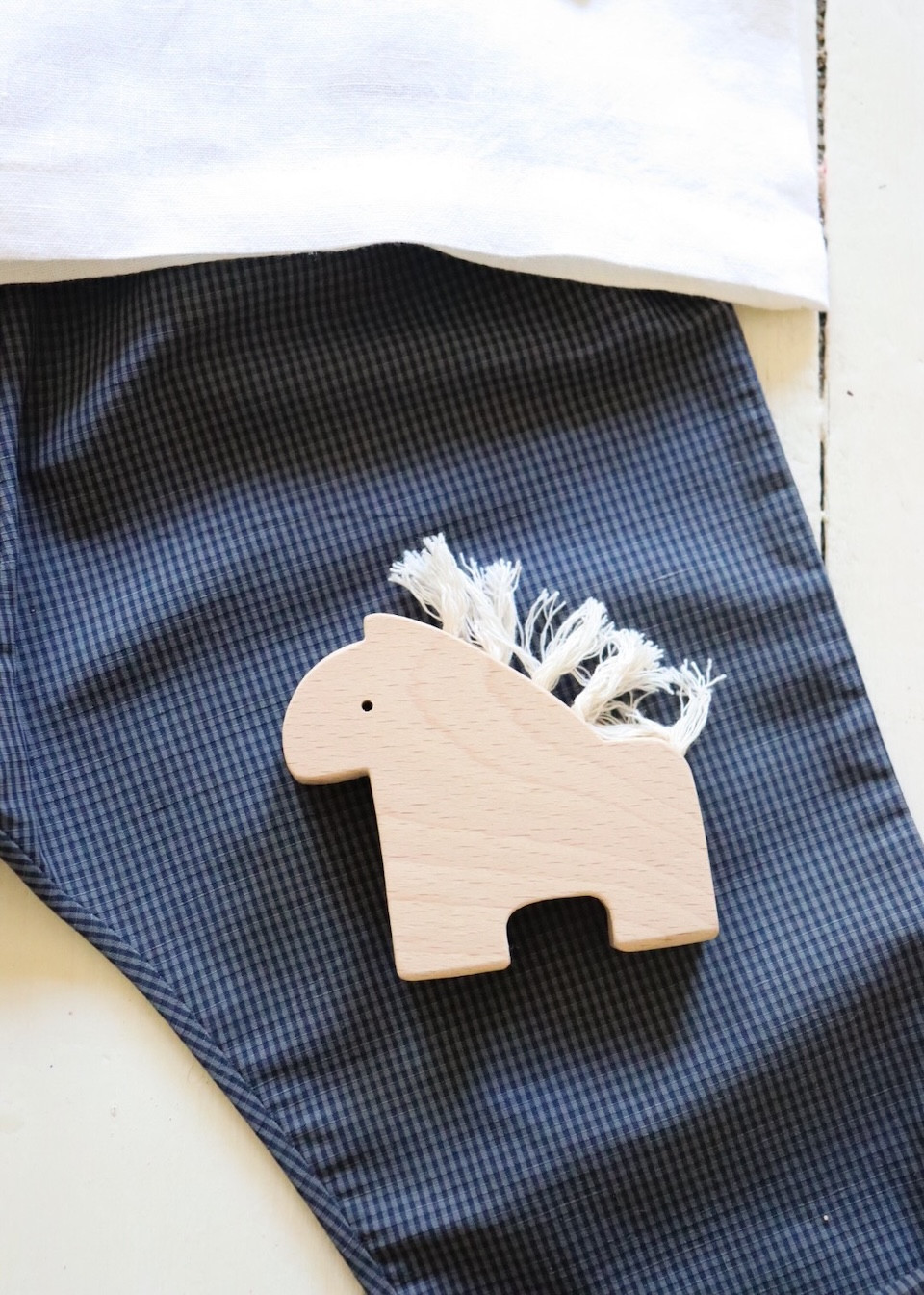 Pantalon bébé en vichy bleu - LE VESTIAIRE DE JEANNE Pantalon bébé en vichy bleu - LE VESTIAIRE DE JEANNE