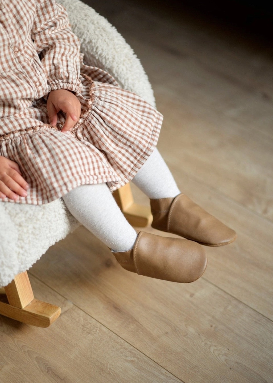 Chaussons souples cognac - BABY MOCS