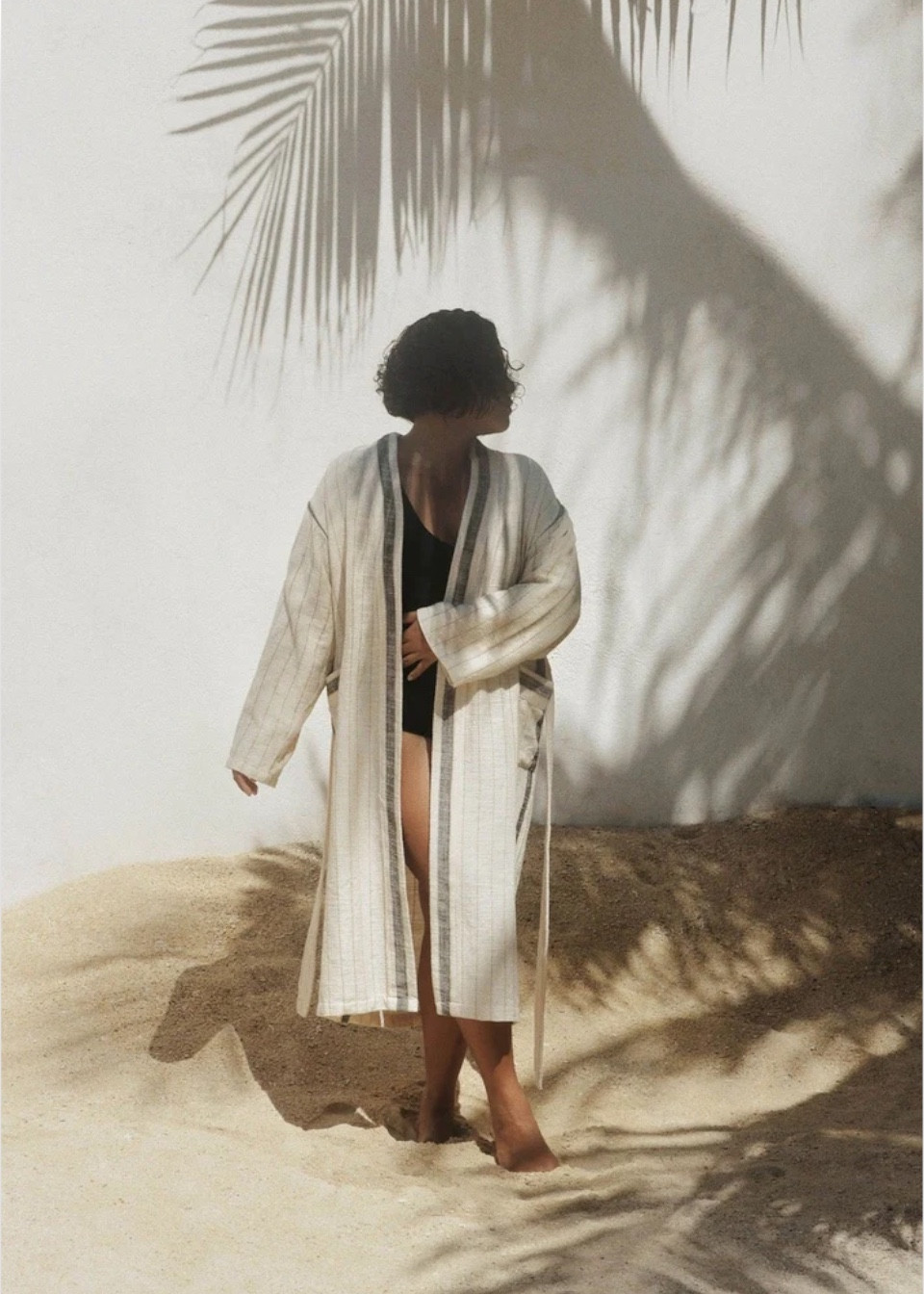 Black Bahia Bath robe - MIZAR & ALCOR Black Bahia Bath robe - MIZAR & ALCOR