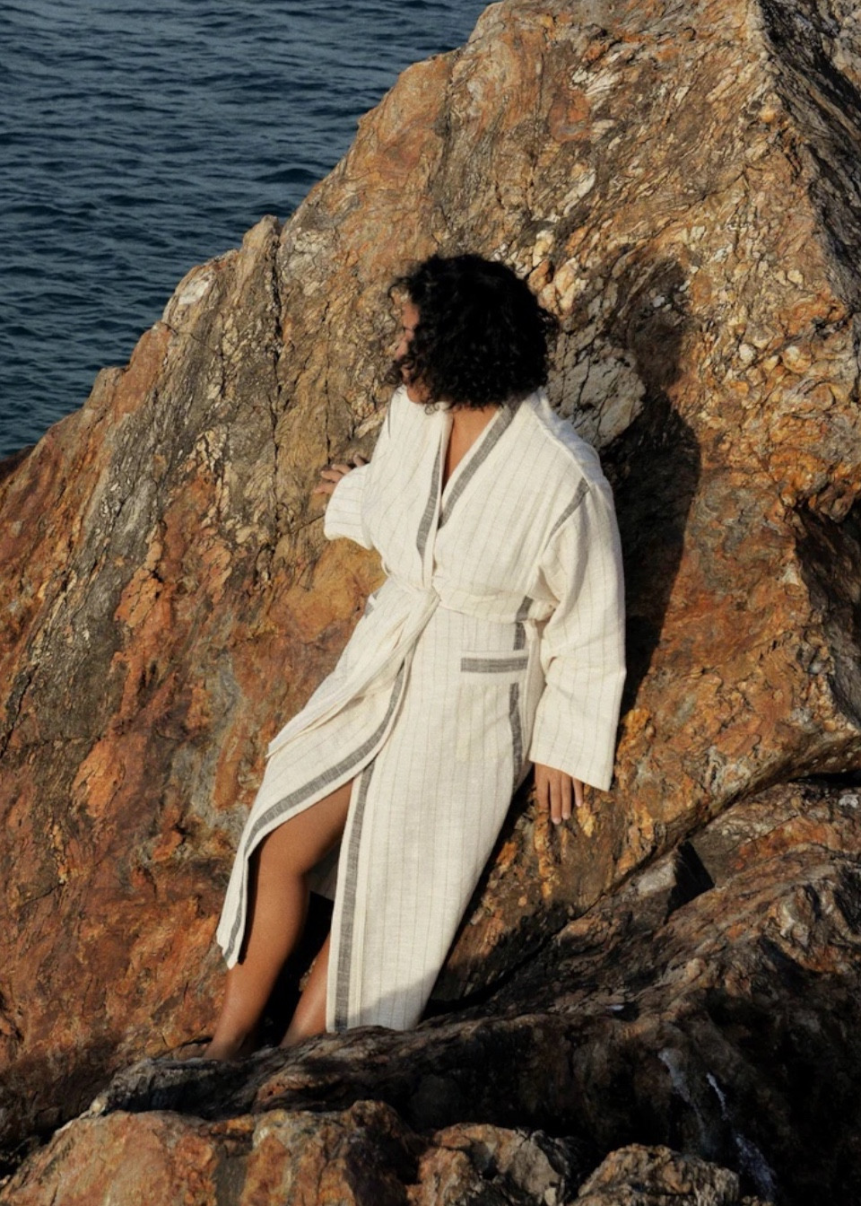 Black Bahia Bath robe - MIZAR & ALCOR Black Bahia Bath robe - MIZAR & ALCOR