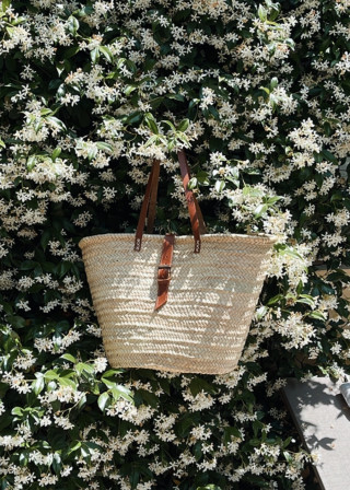 Panier avec grandes anses en cuir - NOMADWEAVE