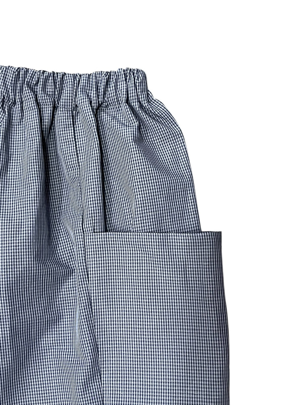 Pantalon 09 en seersucker vichy bleu - LE VESTIAIRE DE JEANNE Pantalon 09 en seersucker vichy bleu - LE VESTIAIRE DE JEANNE