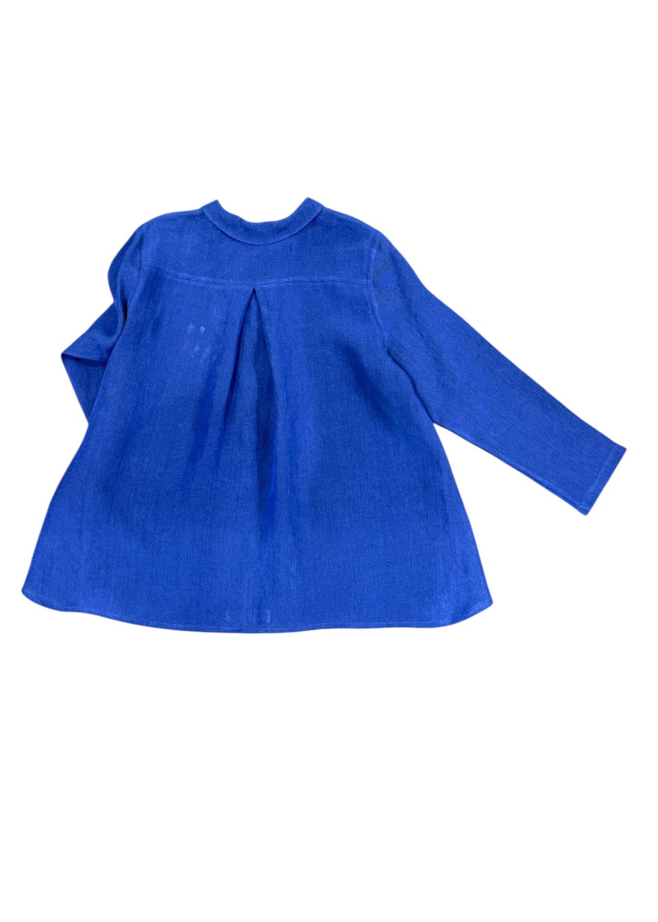 Chemise à plis, lin bleu Chemise à plis, lin bleu