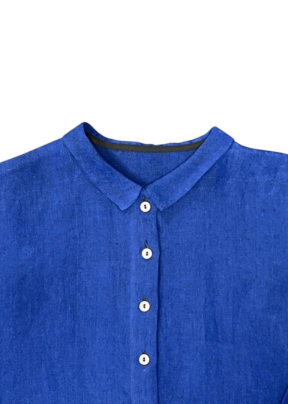 Shirt 05 in blue linen - LE VESTIAIRE DE JEANNE Shirt 05 in blue linen - LE VESTIAIRE DE JEANNE