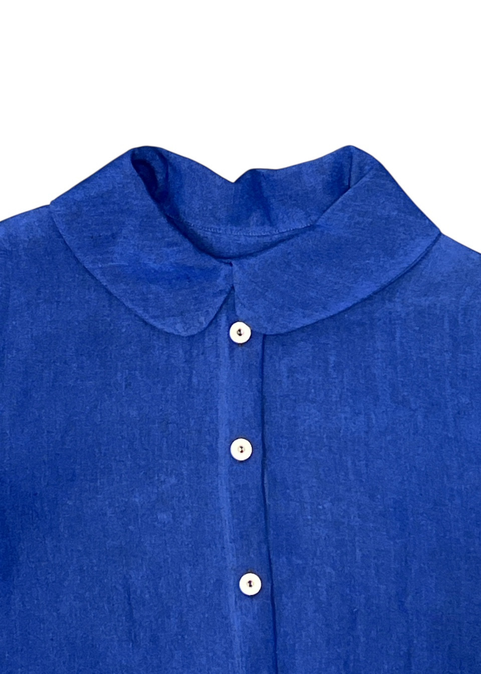 Shirt 06 in blue linen - LE VESTIAIRE DE JEANNE Shirt 06 in blue linen - LE VESTIAIRE DE JEANNE