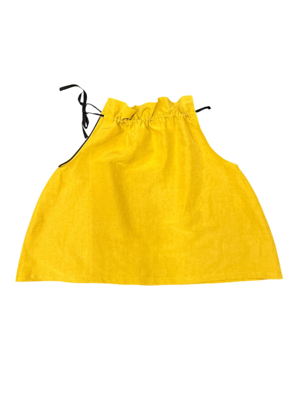 Blouse nouée en lin et soie soleil - LE VESTIAIRE DE JEANNE Blouse nouée en lin et soie soleil - LE VESTIAIRE DE JEANNE