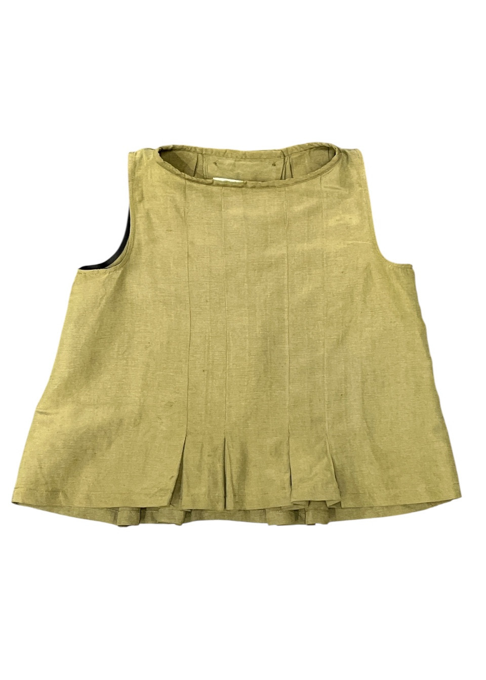 Blouse 09 in Lichen linen and silk - LE VESTIAIRE DE JEANNE