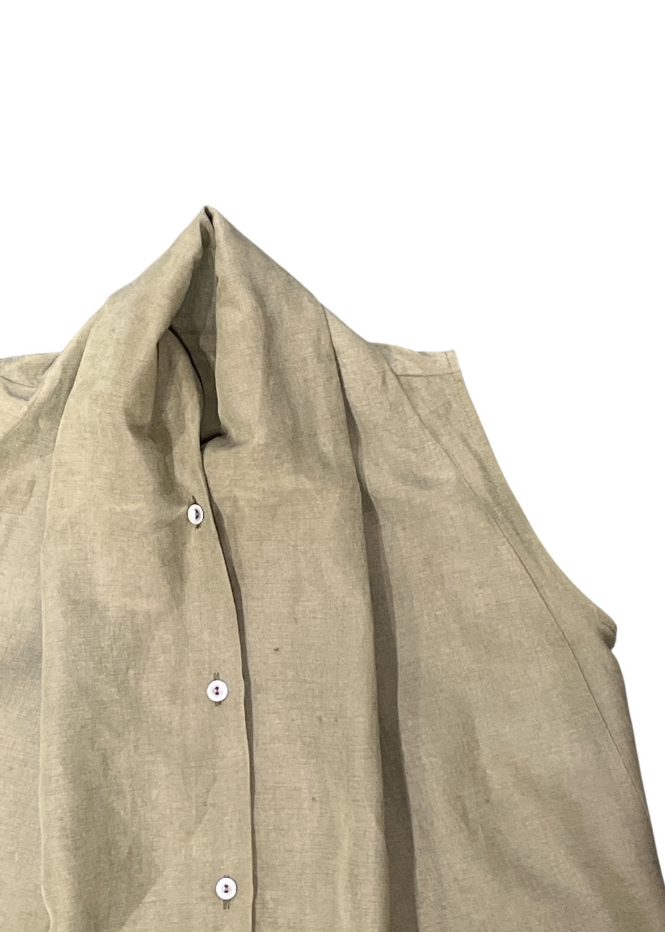 Blouse 02 en lin et soie Lichen - LE VESTIAIRE DE JEANNE Blouse 02 en lin et soie Lichen - LE VESTIAIRE DE JEANNE